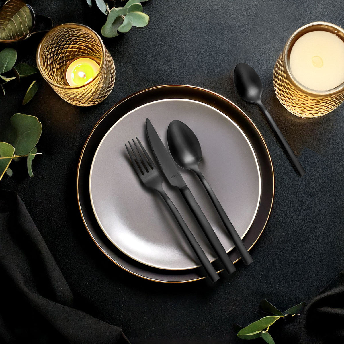 Escade Noir Satiné - Coffret 16 pièces Amefa - Mathon - 3