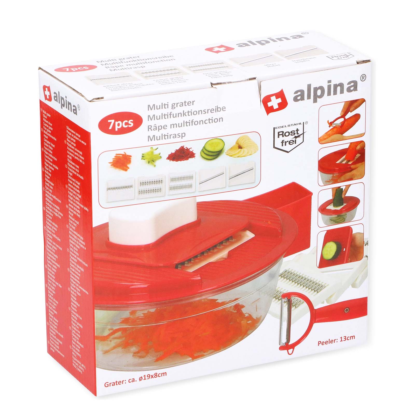 Râpe avec Récipient Éplucheur Alpina - Mathon - 4