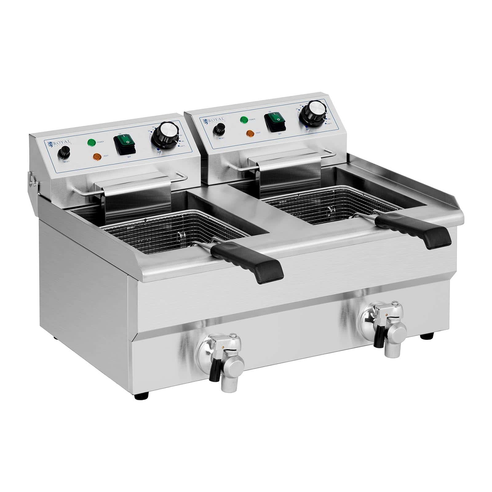 Friteuse électrique 2 x 11 litres 230 volts professionnelle acier inoxydable 14_0003987 - Mathon - 6