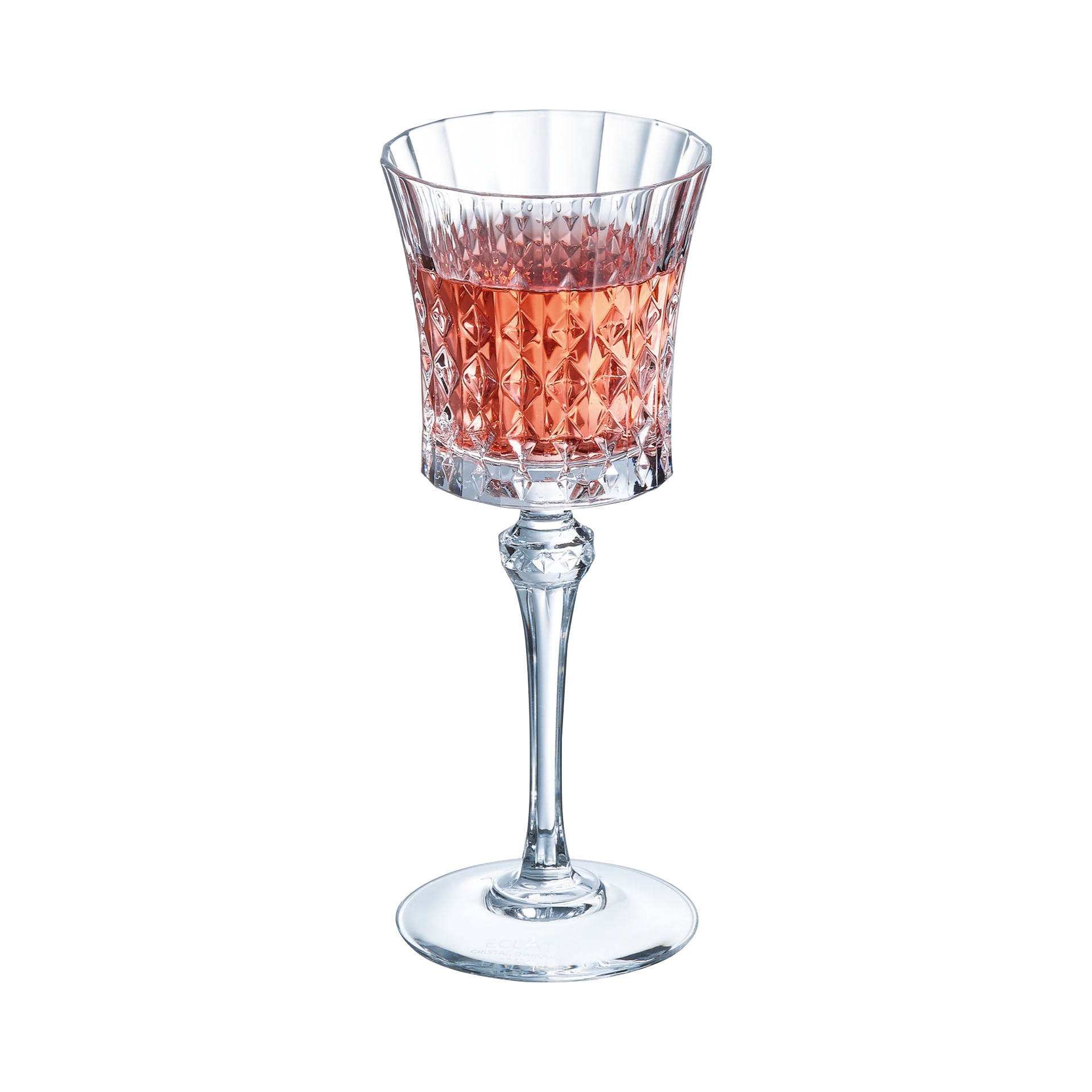 4 verres à pied 19cl Lady Diamond Cristal d