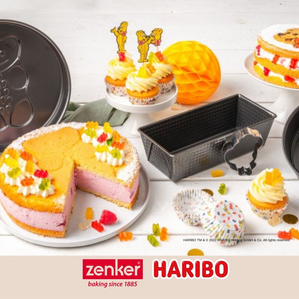 Moule à cake 25 cm avec emporte-pièce Zenker Haribo Zenker - Mathon - 6