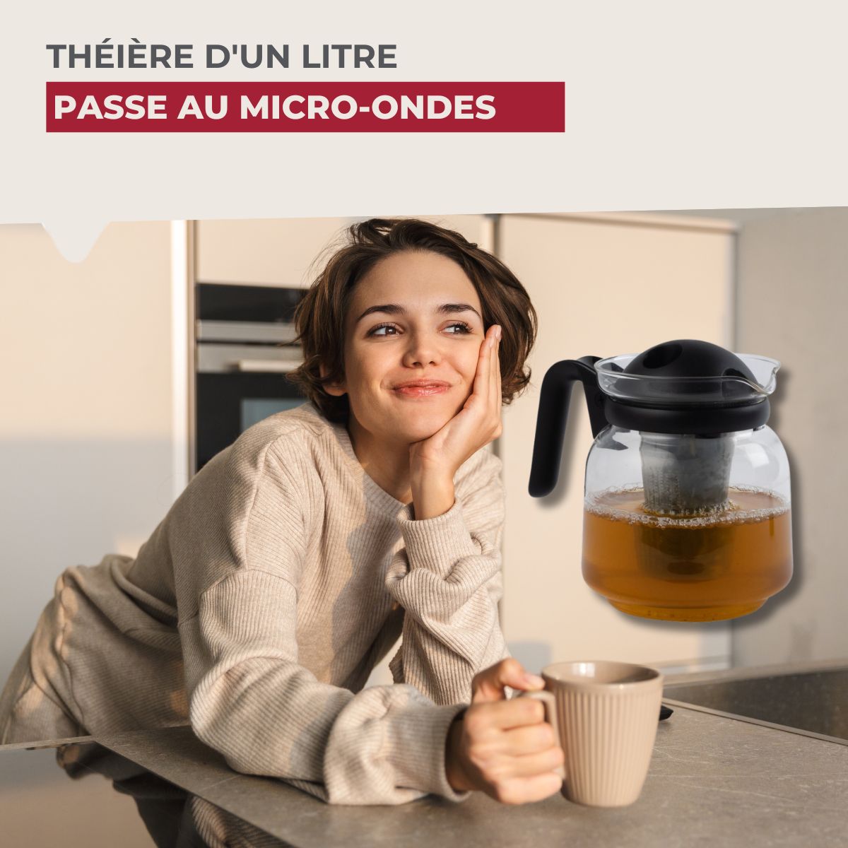 Théière micro-ondable d