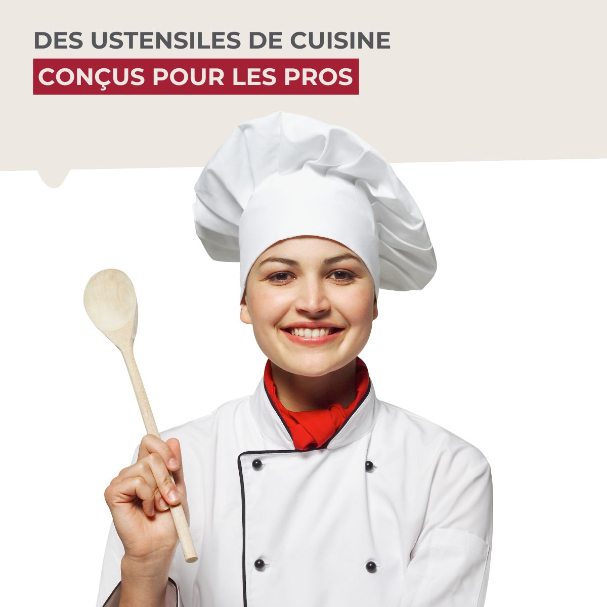 Set de 4 ustensiles de cuisine en bois FSC  Nature Fackelmann - Mathon - 5