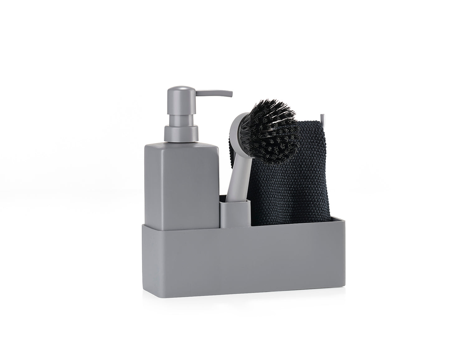 Set de vaisselle 4 pièces en silicone et céramique Gris froid Zone Denmark - Mathon - 1