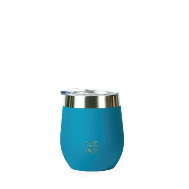 MUGS ISOTHERME avec couvercle 250 ml BLEU CANARD Yoko® Design - Mathon