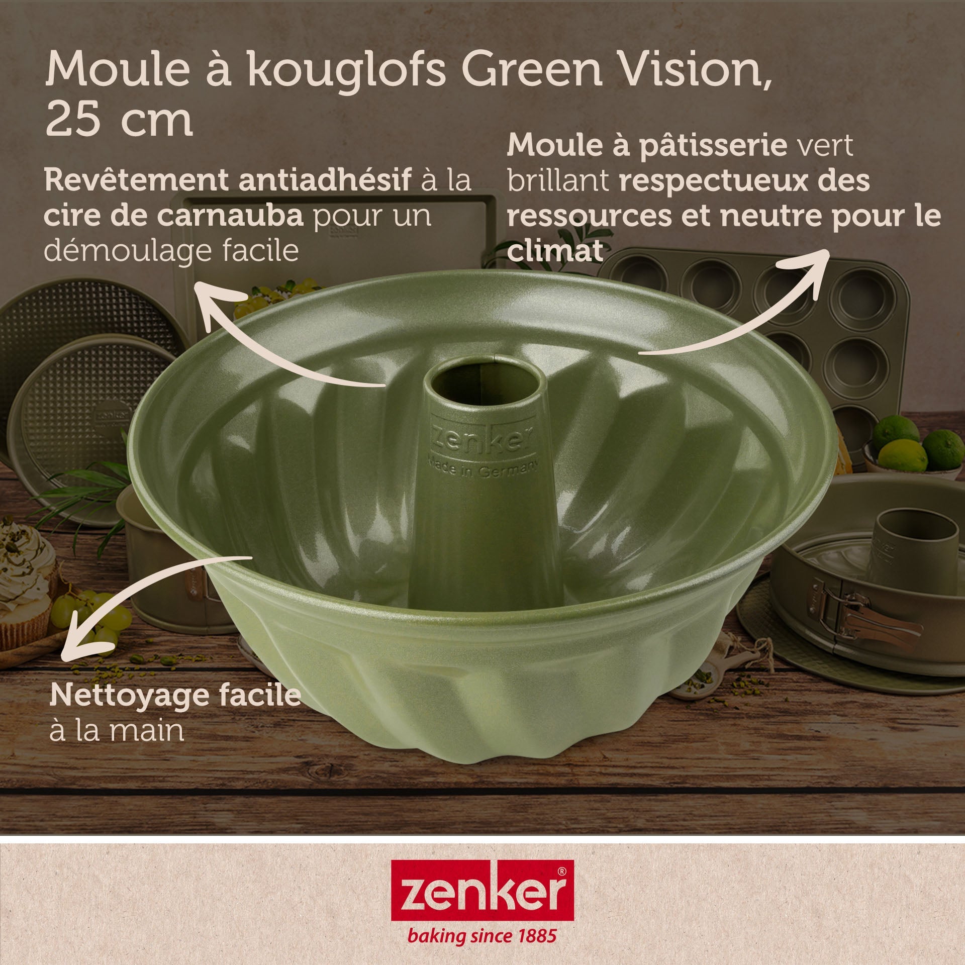 Moule à kouglof 25 cm Zenker Green Vision Zenker - Mathon - 3