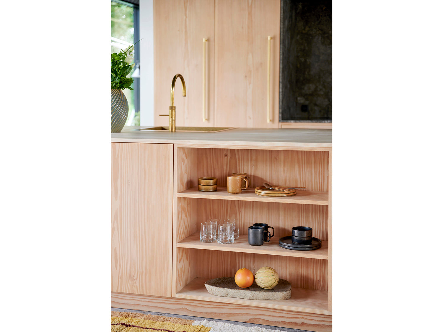 Set de 2 assiettes plate FJORD en porcelaine Noir métallisé Villa Collection - Mathon - 9