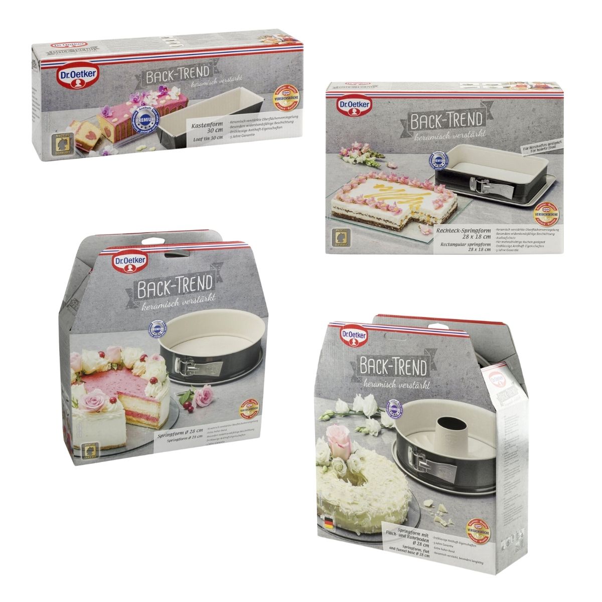 Ensemble de 4 moules à gâteaux de formes différentes de 28 à 32 cm  Back-Trend Dr. Oetker - Mathon - 5