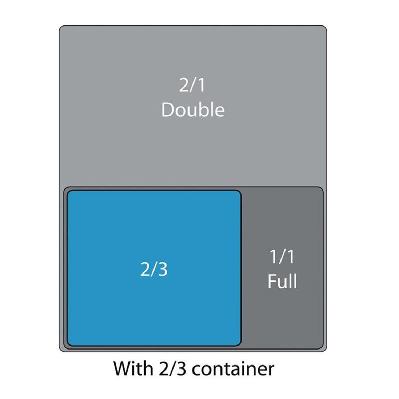 Bac Gastro Inox GN 2/3 - 40 mm - Vogue - Mathon - 3