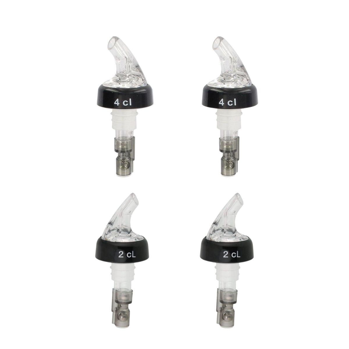 Set de 4 becs verseurs doseurs à alcool à bille 2 cl et 4 cl Fackelmann - Mathon - 1