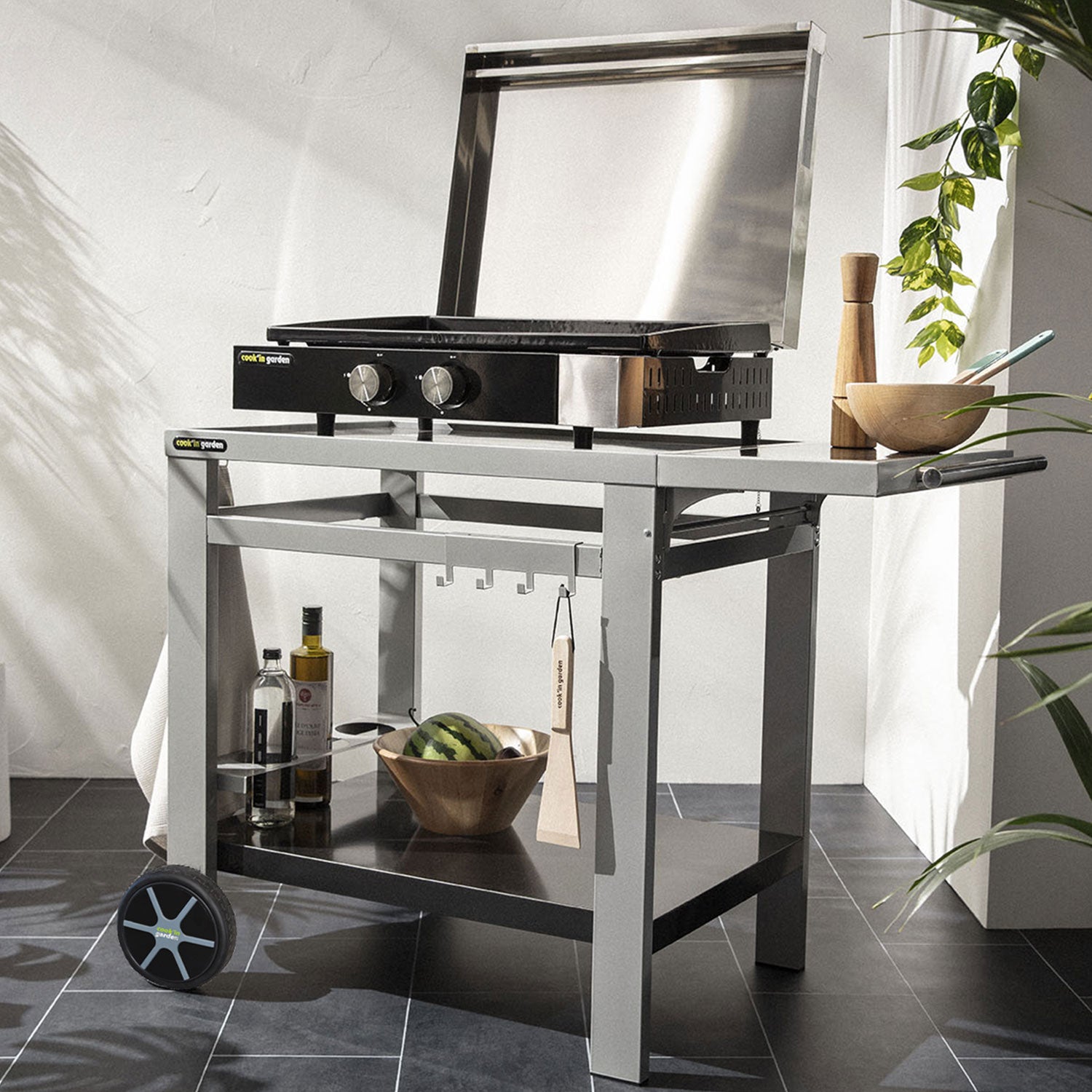 Plancha gaz en fonte FINESTA - 2 brûleurs Cook