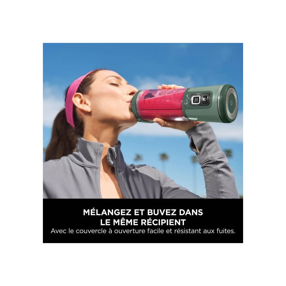 Blender Portable Sans Fil Ninja Blast - Vert Foret - Bc151euem Ninja - Mathon - 2