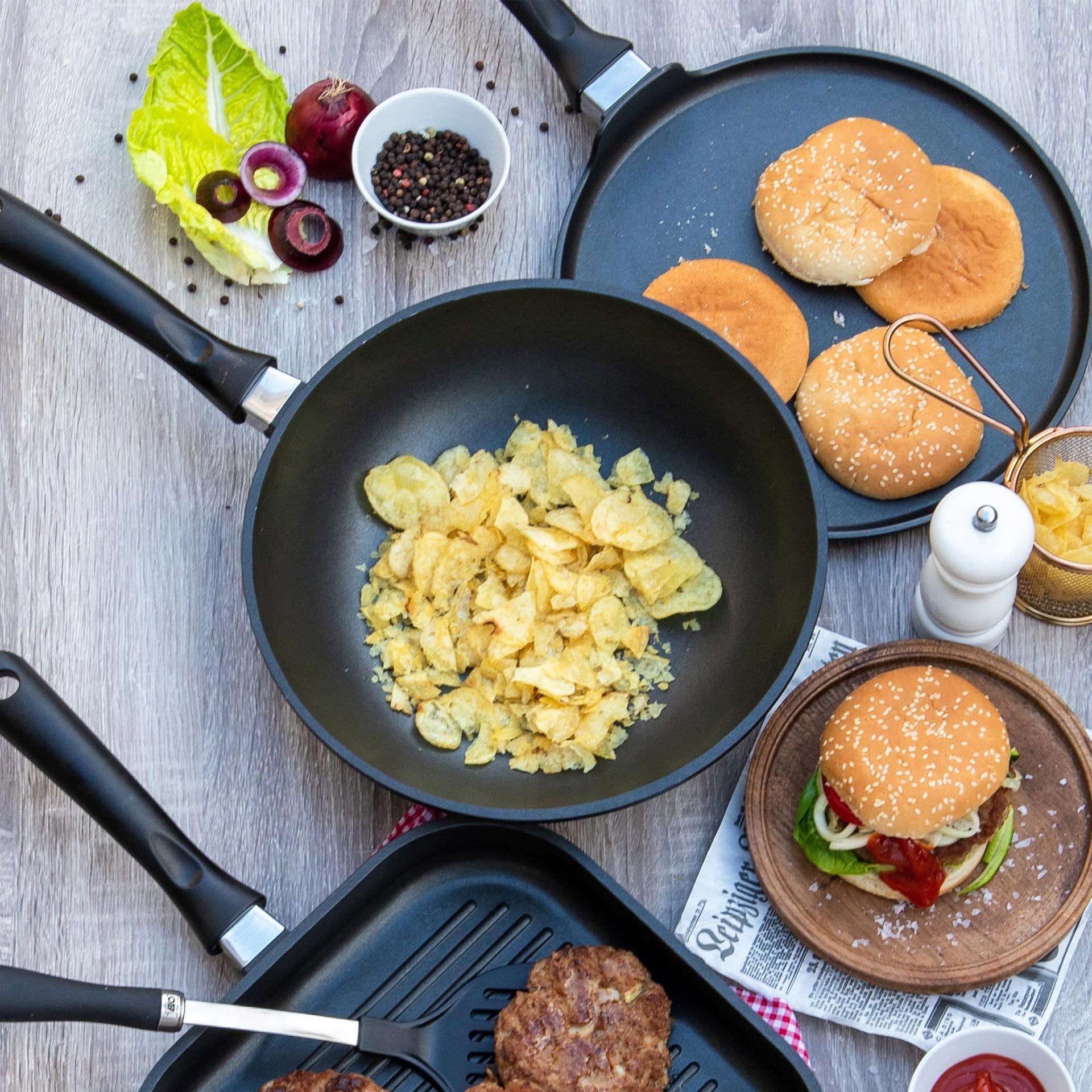 Wok 28 cm  Alucast Elo - Mathon - 2