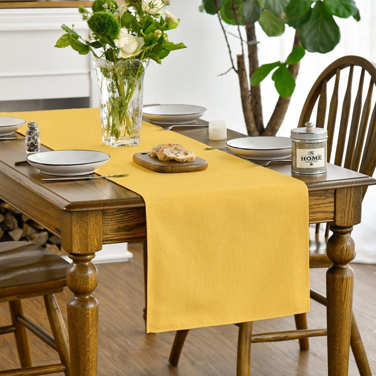 Chemin de Table Polyester Jaune 40×240 cm Vendos85 - Mathon