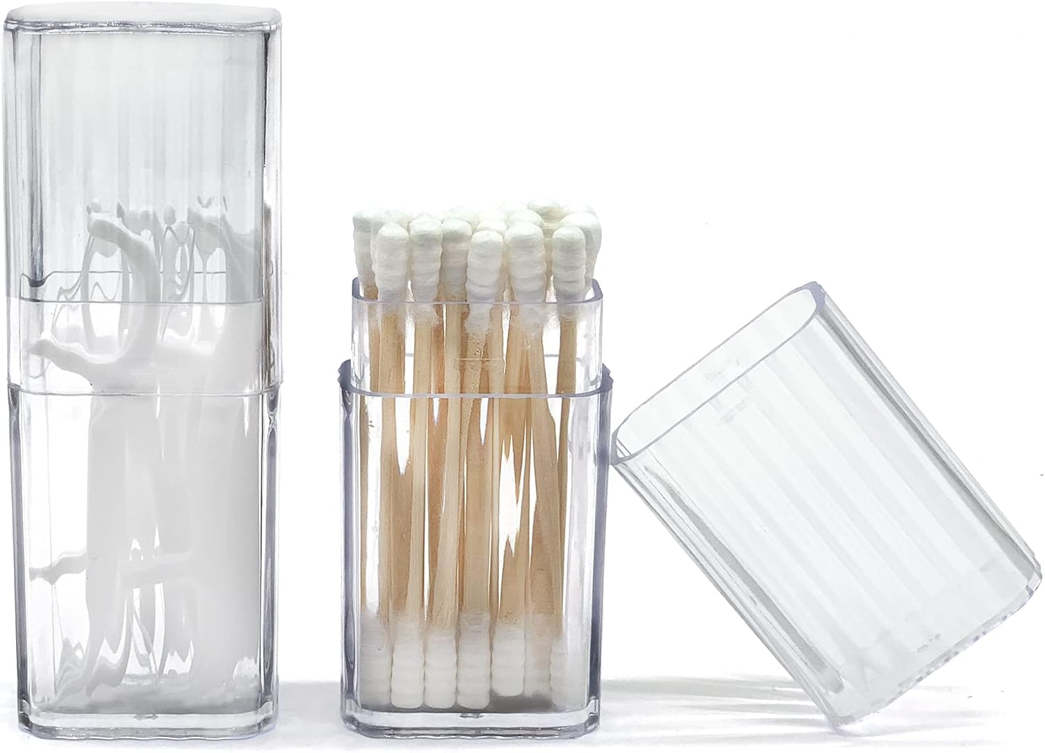 Distributeur de Cotons-Tiges Transparent Compact – Lot de 2 Vendos85 - Mathon