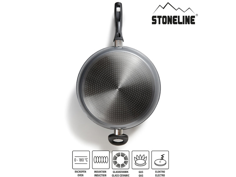 Poêle XXL 32 cm, avec revêtement antiadhésif avec de vraies particules de pierre Stoneline - Mathon - 2