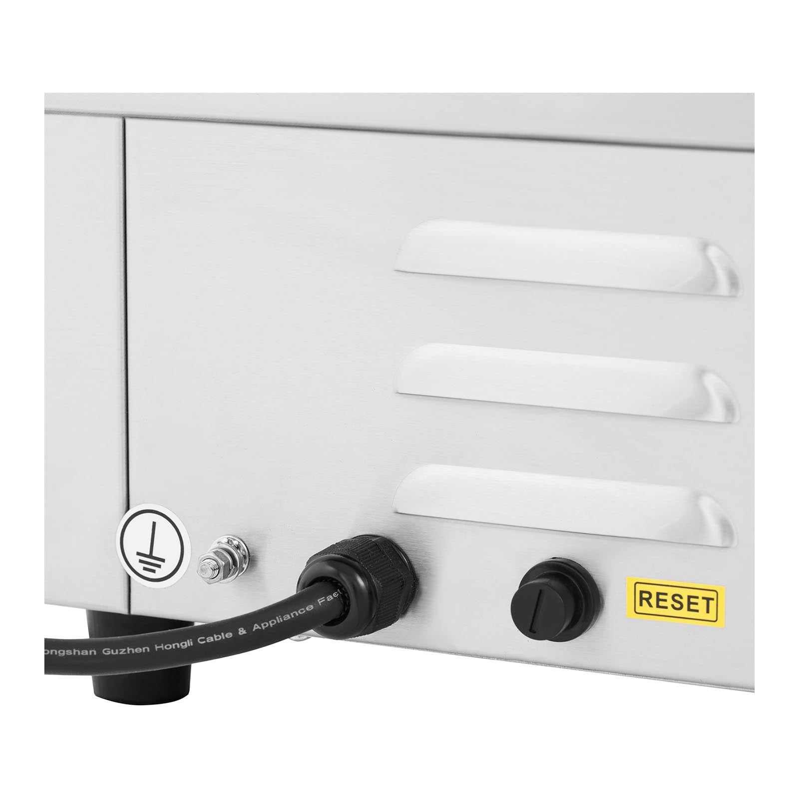 Plancha électrique professionnelle en inox pour restaurant de table 1 feu 55 x 40 cm (3 000 watts, 550 x 400 mm, lisse) 14_0004070 - Mathon - 3