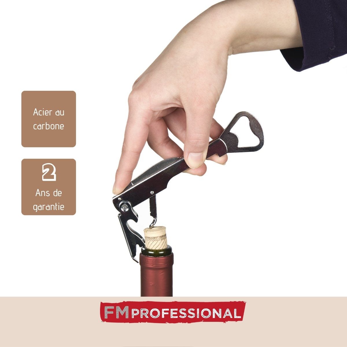 Tire-bouchon limonadier en acier  Boissons FM Professional - Mathon - 4