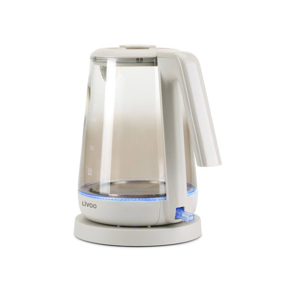 Bouilloire - Livoo - Dod216g - 2200 W - 1,7 L - Verre / Gris Livoo - Mathon - 2