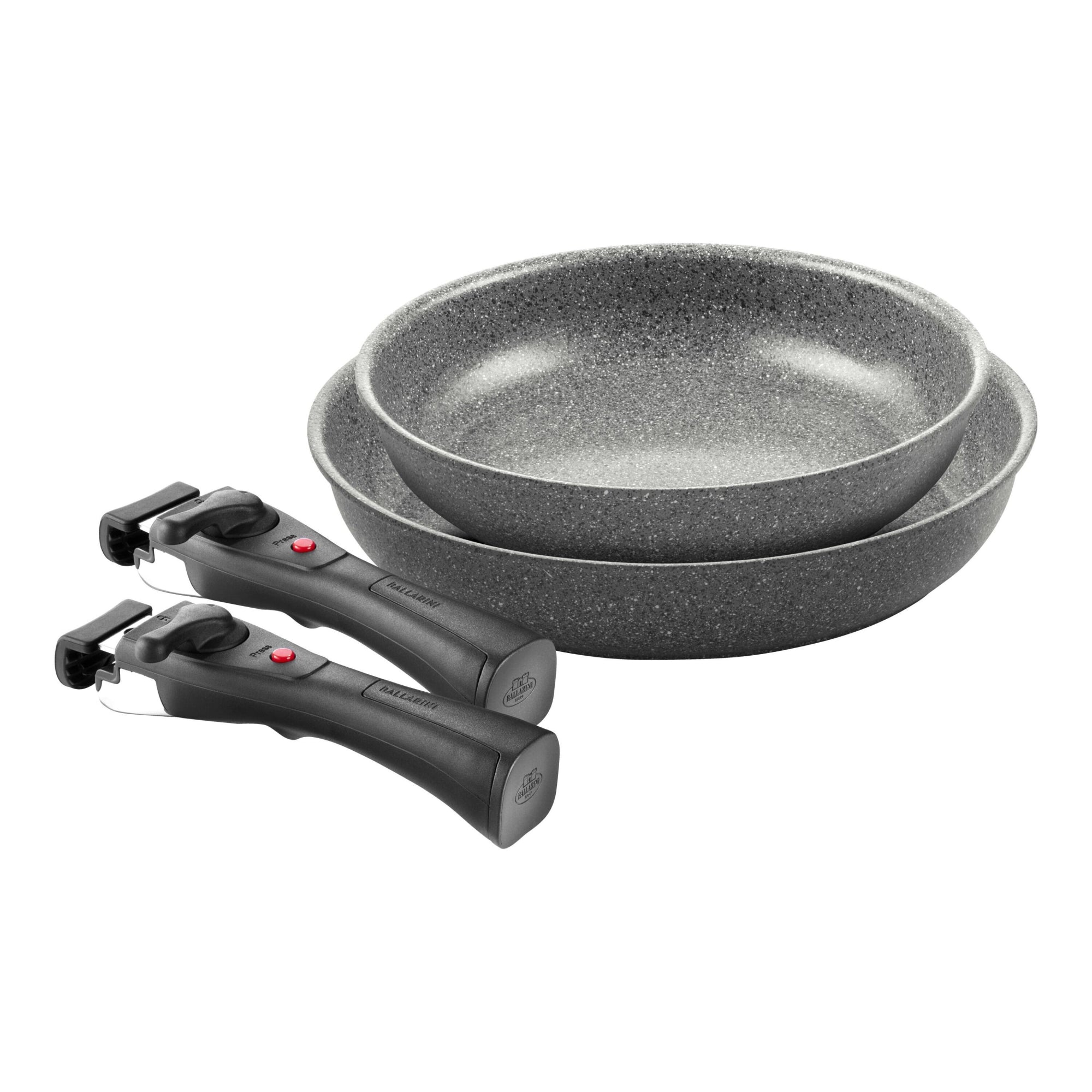 Set de 4 poêles Torre (Poêle 24 cm + Poêle 28 cm + x2 Poignée amovible) Ballarini - Mathon - 1