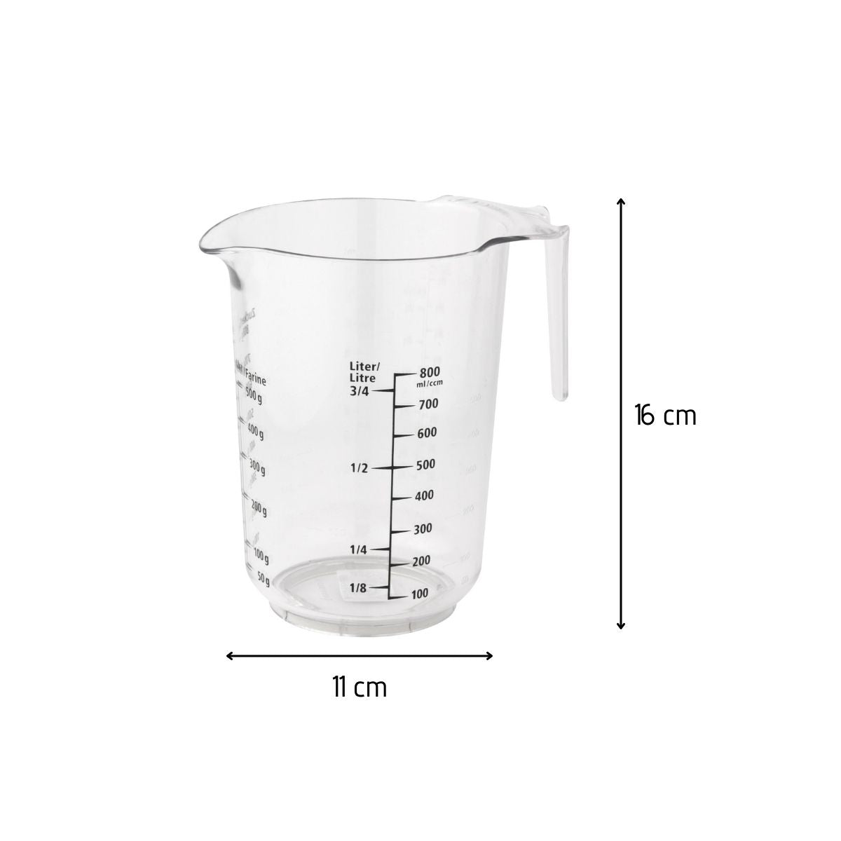 Verre doseur 1 litre en plastique Fackelmann - Mathon - 3