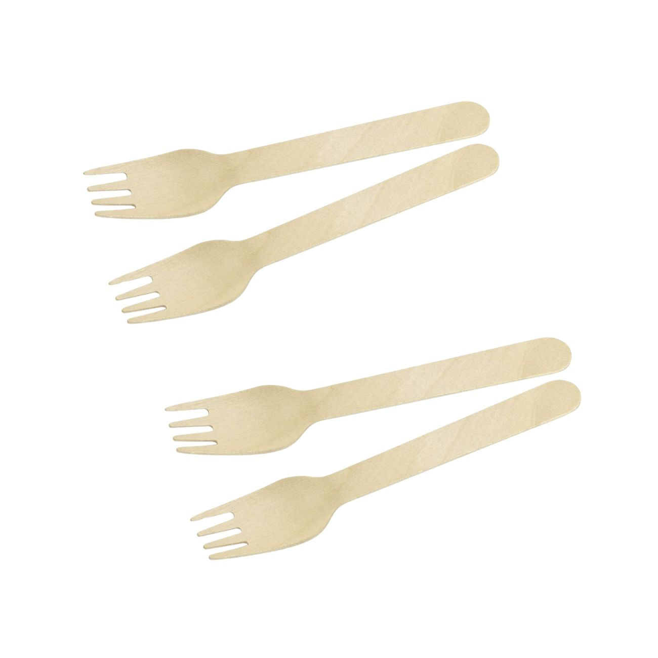 Ensemble de 60 fourchettes en bois jetables 16 cm  Move Fackelmann - Mathon - 1