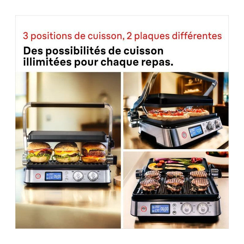 Grill Multifonctions -   - Multi Grill 9 - 2000 W - 3 Positions De Chauffe - Noir / Acier Braun - Mathon - 5
