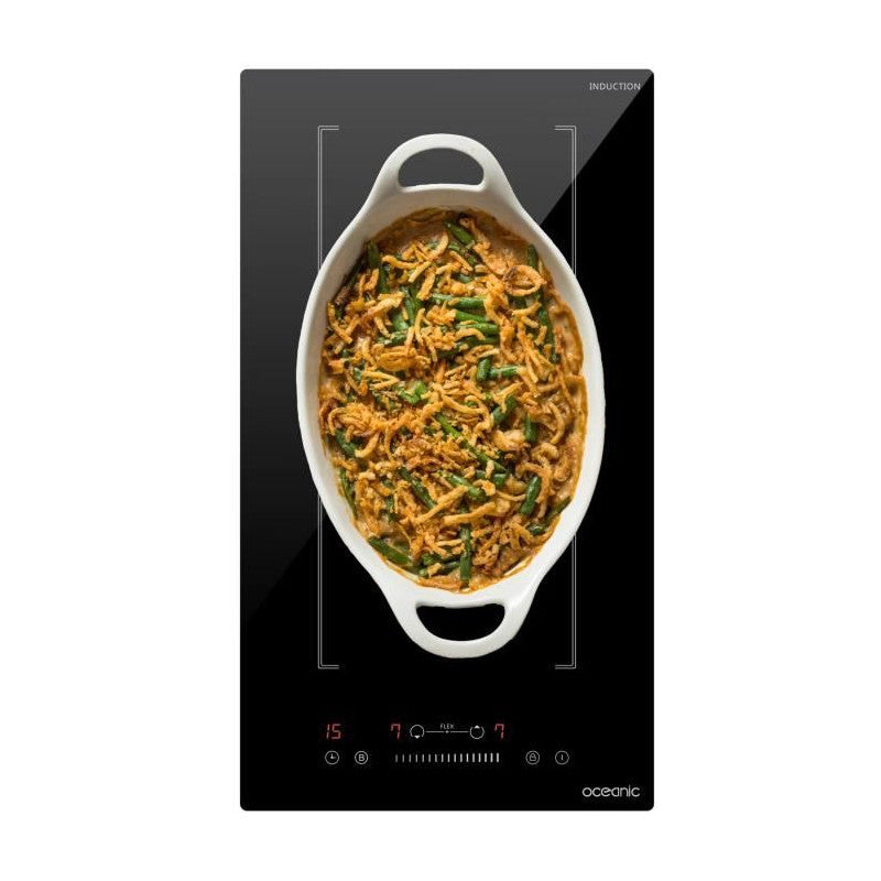 Domino Induction Encastrable - Oceanic - Oceati2z2bf - Flex 2 Feux - 3600 W - Noir Oceanic - Mathon - 3