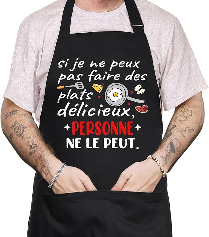 Tablier "Si je ne peux pas faire des plats..." Vendos85 - Mathon