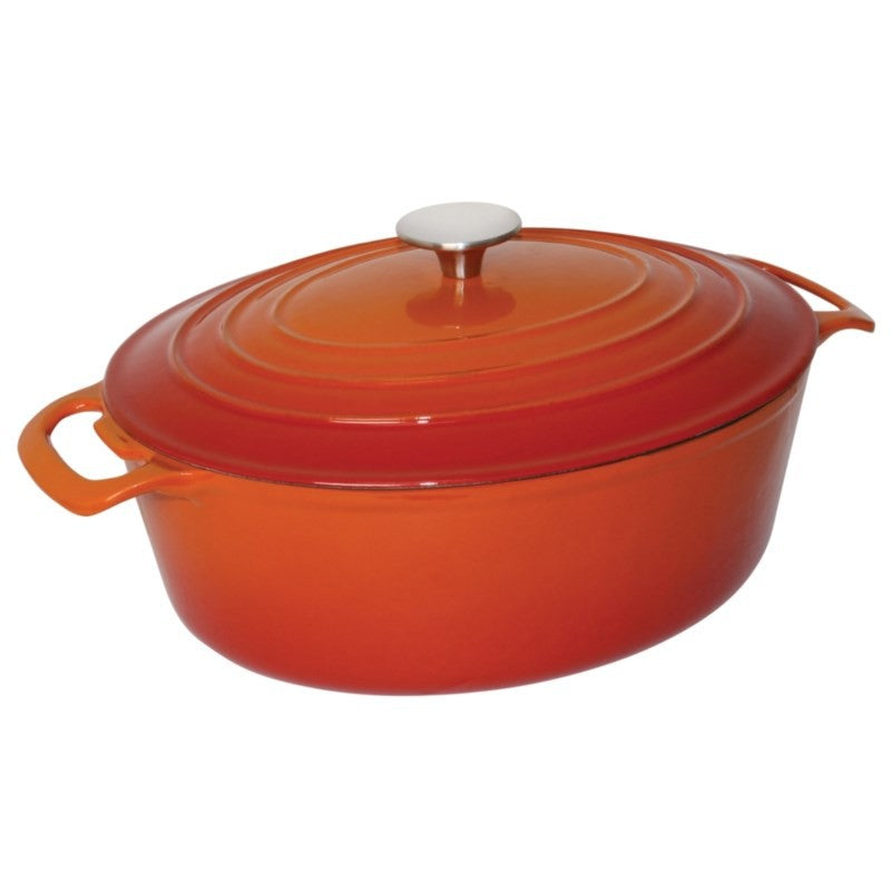 Cocotte en fonte ovale orange  5 L Vogue - Mathon - 1