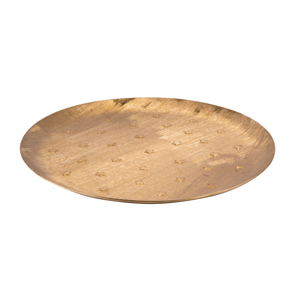 Plateau en métal Féerie or 35 cm Table passion - Mathon - 2