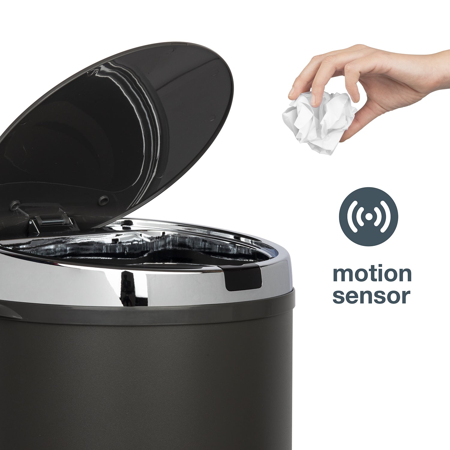 Poubelle à capteur 42L, dark grey edition - N°347 Les Collectors - Mathon - 3