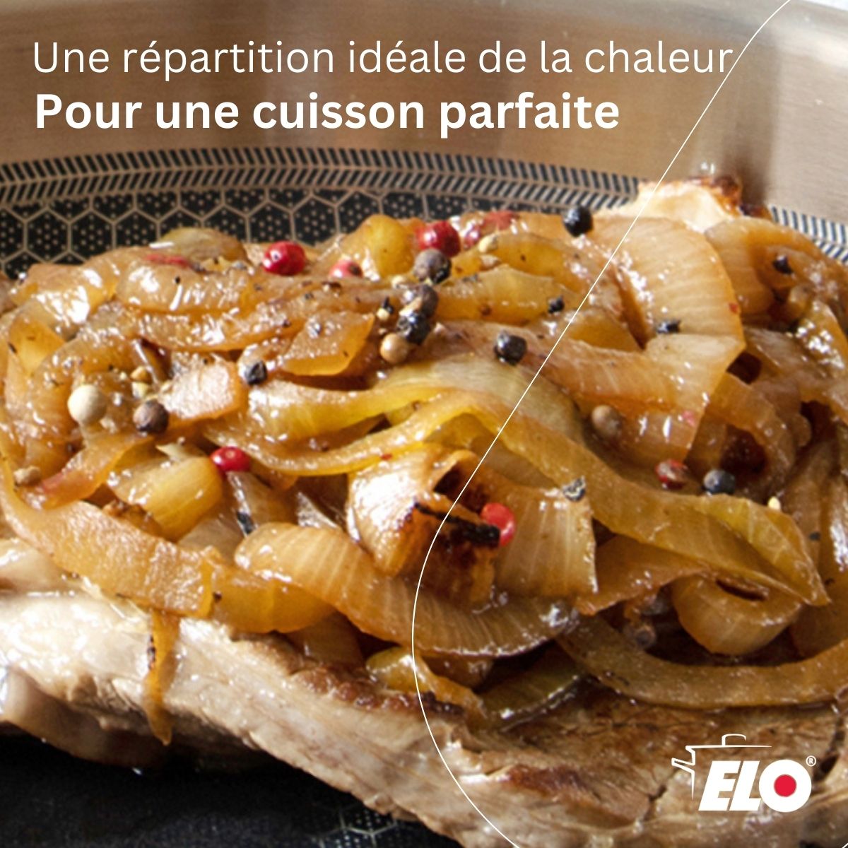 Poêle en acier inoxydable 18/10 24 cm  Relief Solution Elo - Mathon - 3