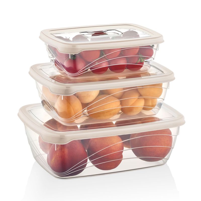 Ensemble de boite de conservation 3 pièces ivoire Herzberg HGL764-IVR Herzberg - Mathon - 2