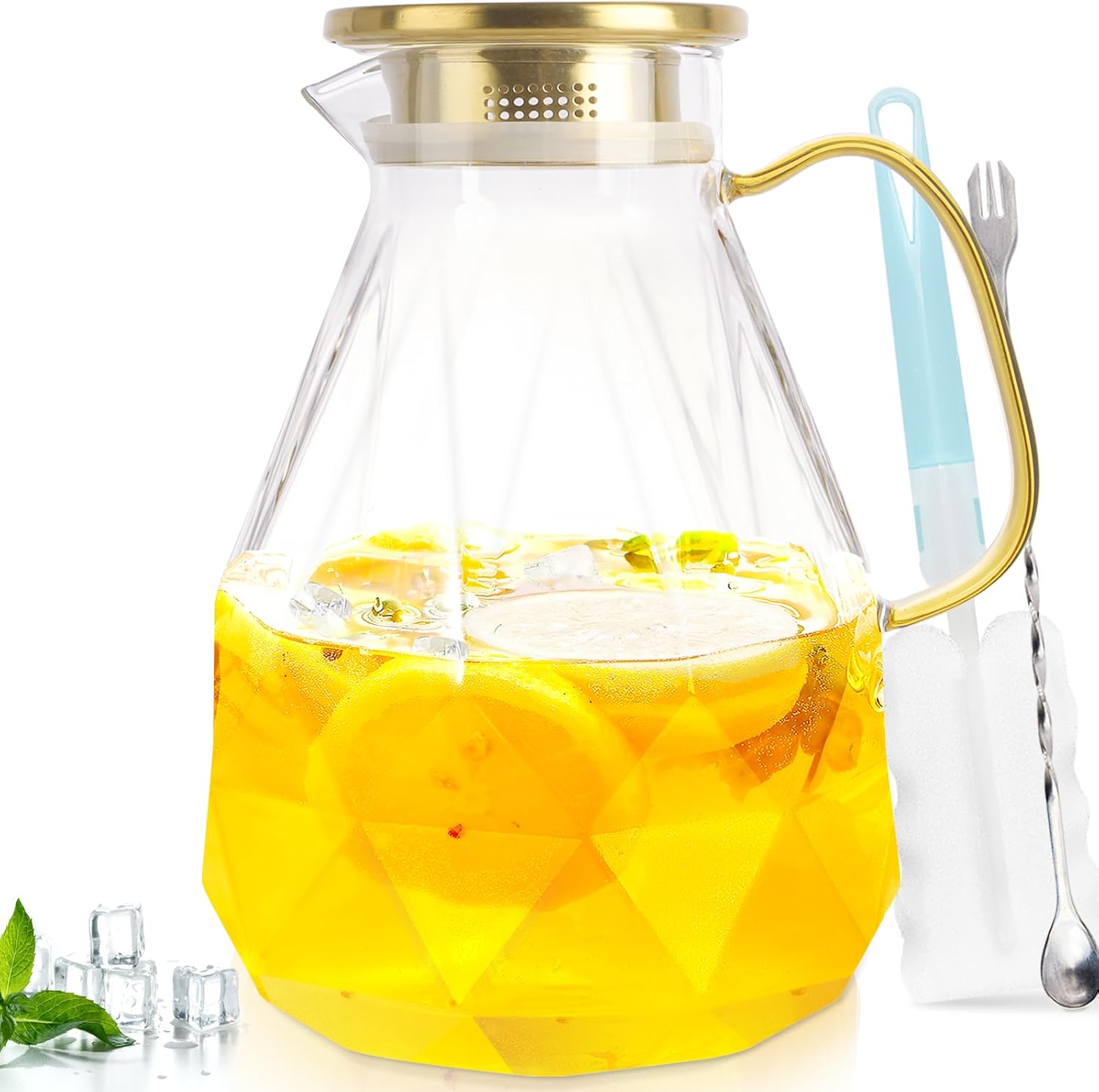 Pichet en Verre 3L avec Couvercle Vendos85 - Mathon