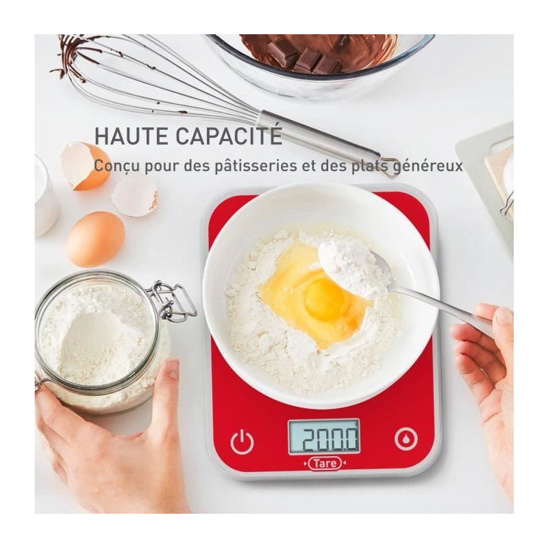 Optiss Balance De Cuisine électronique, écran Rétroéclairé, Résistance Aux Rayures, Capacité De 5 Kg, Framboise Bc5 Tefal - Mathon - 4