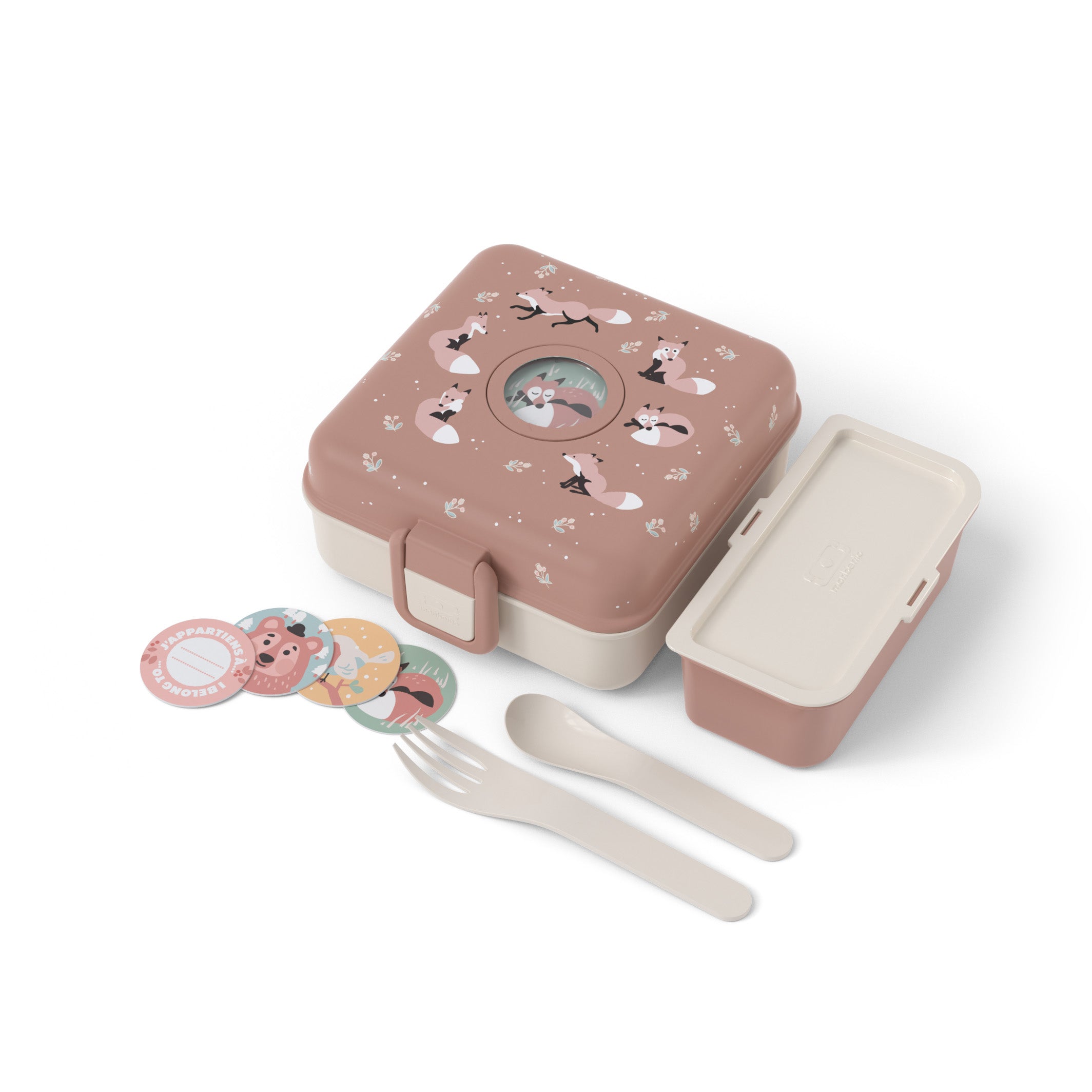 Boîte à sandwich enfant Snacky 850ml cannelle Fox Monbento - Mathon - 4