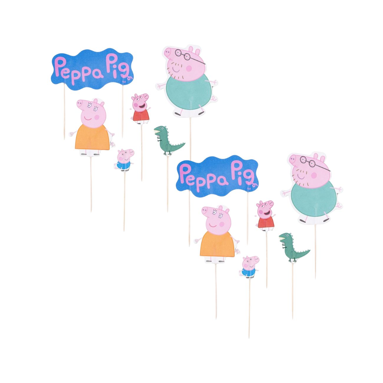 Ensemble de 24 décorations de gâteau d’anniversaire Dr. Oetker Peppa Pig Dr. Oetker - Mathon - 1