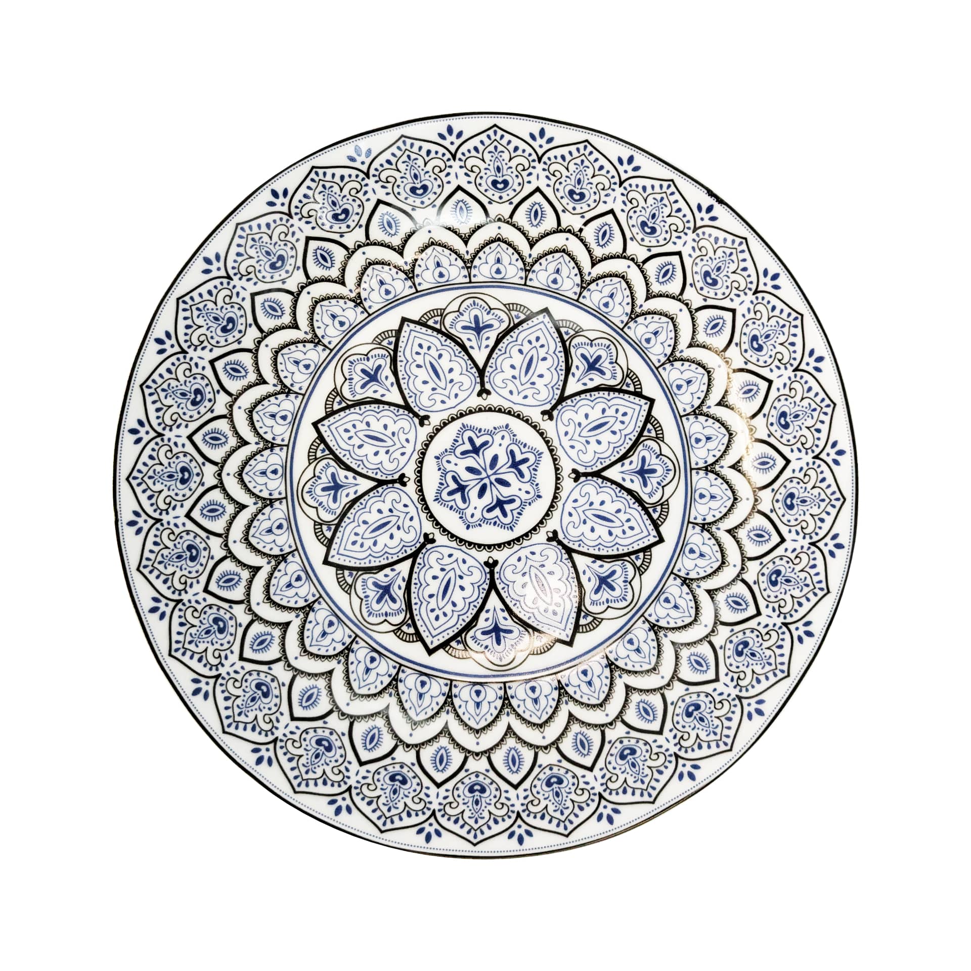 6 assiettes creuses 21cm Jaipur Santa Clara - Mathon - 1