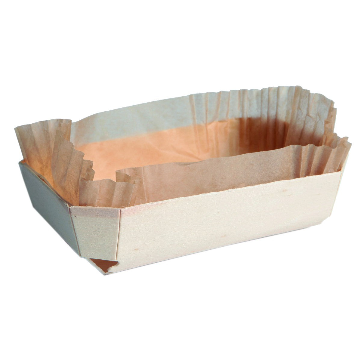 20Pcs - Moule de cuisson bois "Juliette" avec caissette papier  176x114x59mm 750ml FirstPack - Mathon - 2