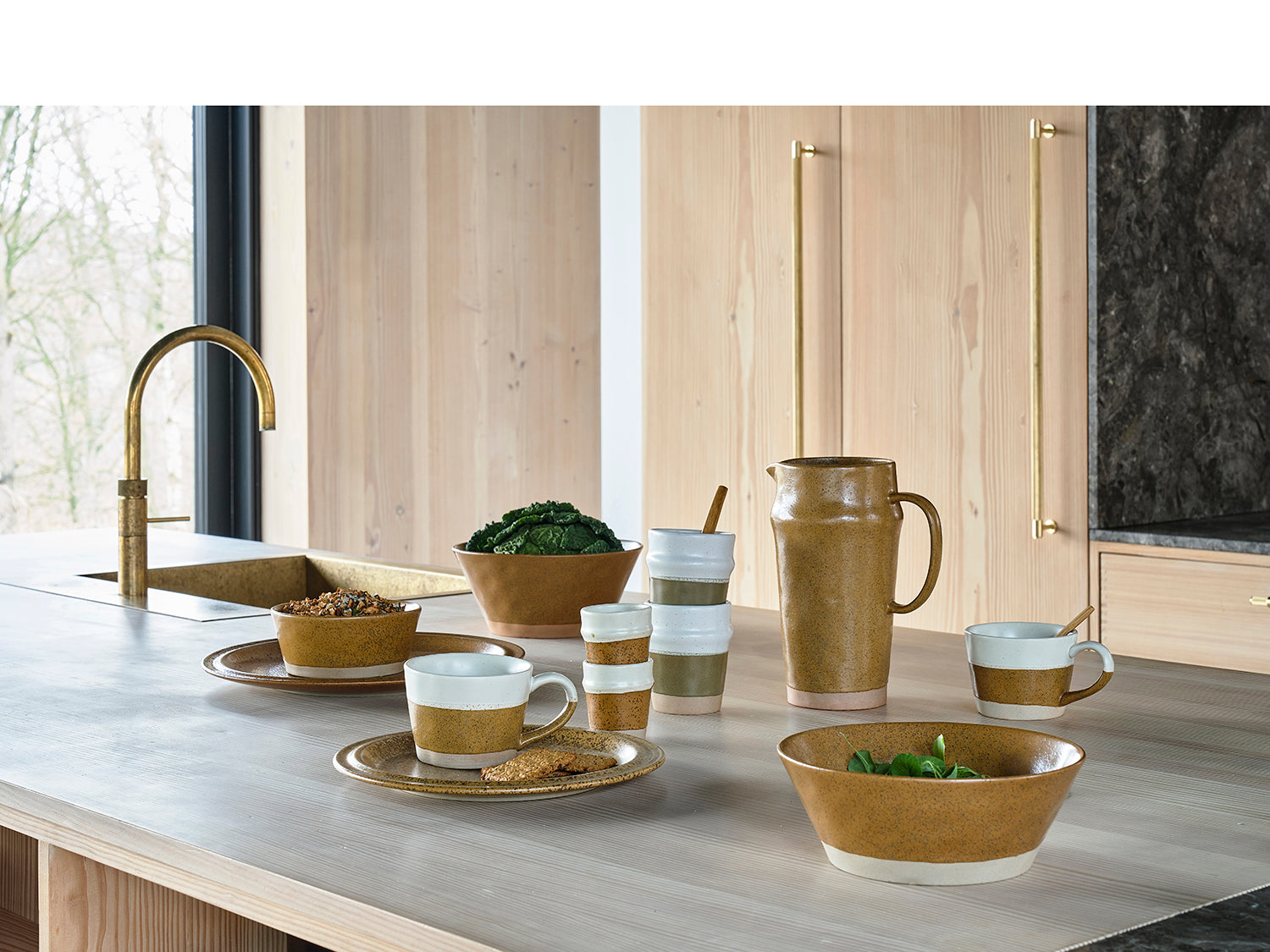 Saladier EVIG en porcelaine Ambre Villa Collection - Mathon - 2