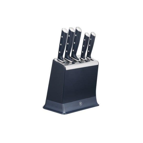 Bloc De 5 Couteaux Tefal Eversharp Affûteur Integré K297s644 Bleu Tefal - Mathon - 1