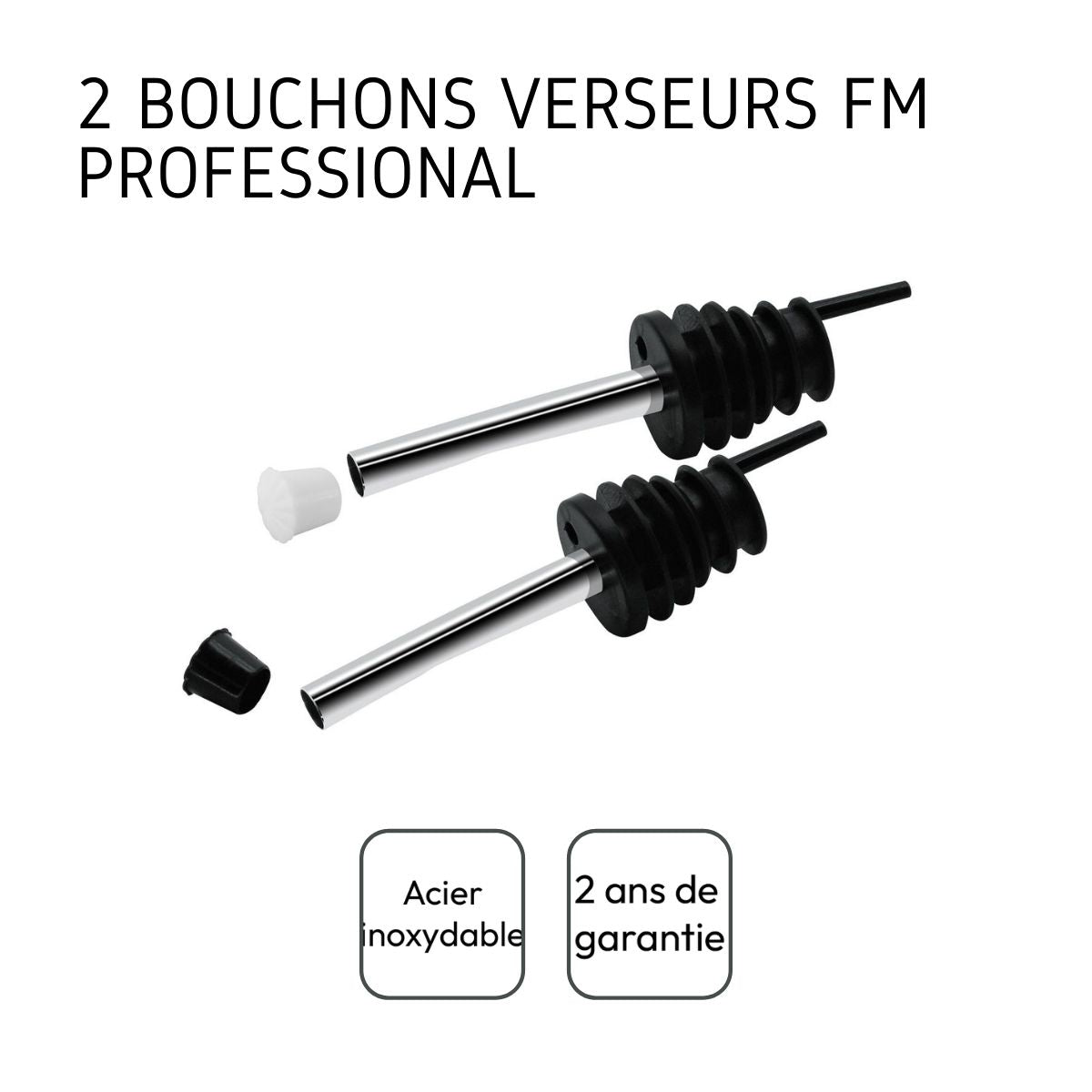 Lot de 2 becs verseurs pour bouteille Fackelmann - Mathon - 4