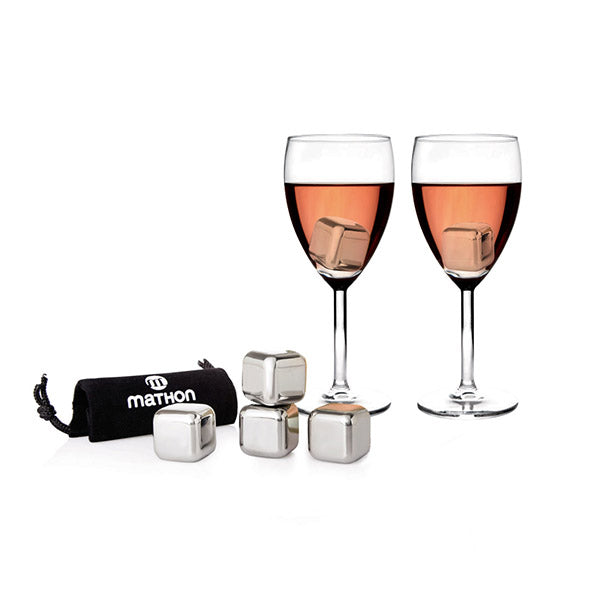 Set 4 glaçons magiques rafraîchissants en inox Mathon - Mathon - 1