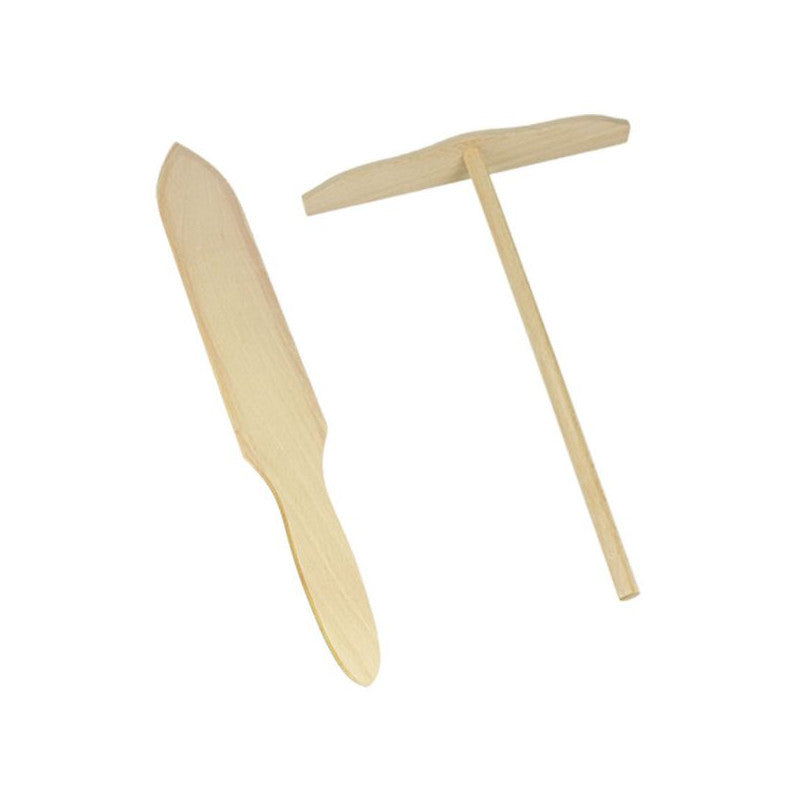 Rateau + Spatule à Crêpes Bois Metaltex - 57970157080 Metaltex - Mathon - 1