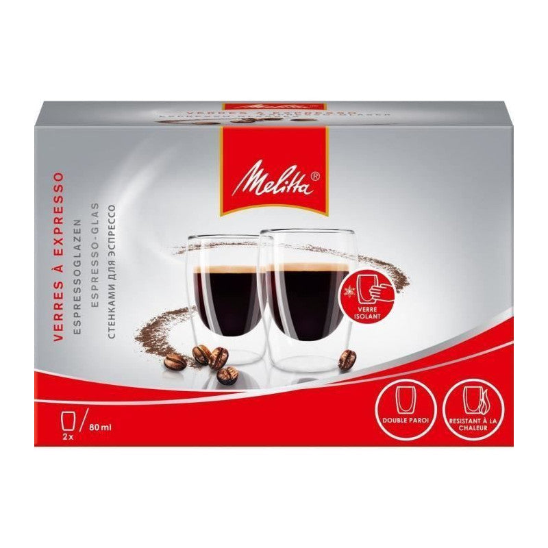 Melitta Lot De 2 Verres Pour Cafe Expresso 80 Ml Transparent Melitta - Mathon - 2