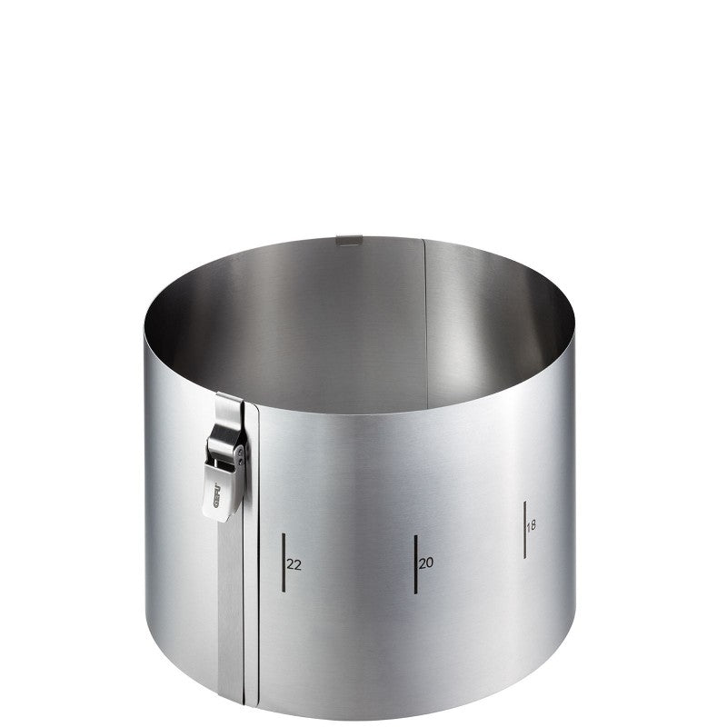 Cercle à gâteau h.15 cm en acier inoxydable Tondo clip Gefu - Mathon - 2