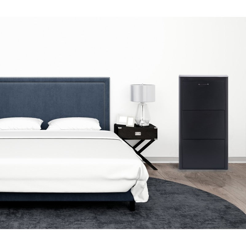 Meuble à chaussures KIBO 3 Compartiments, Noir Don Hierro - Mathon - 2