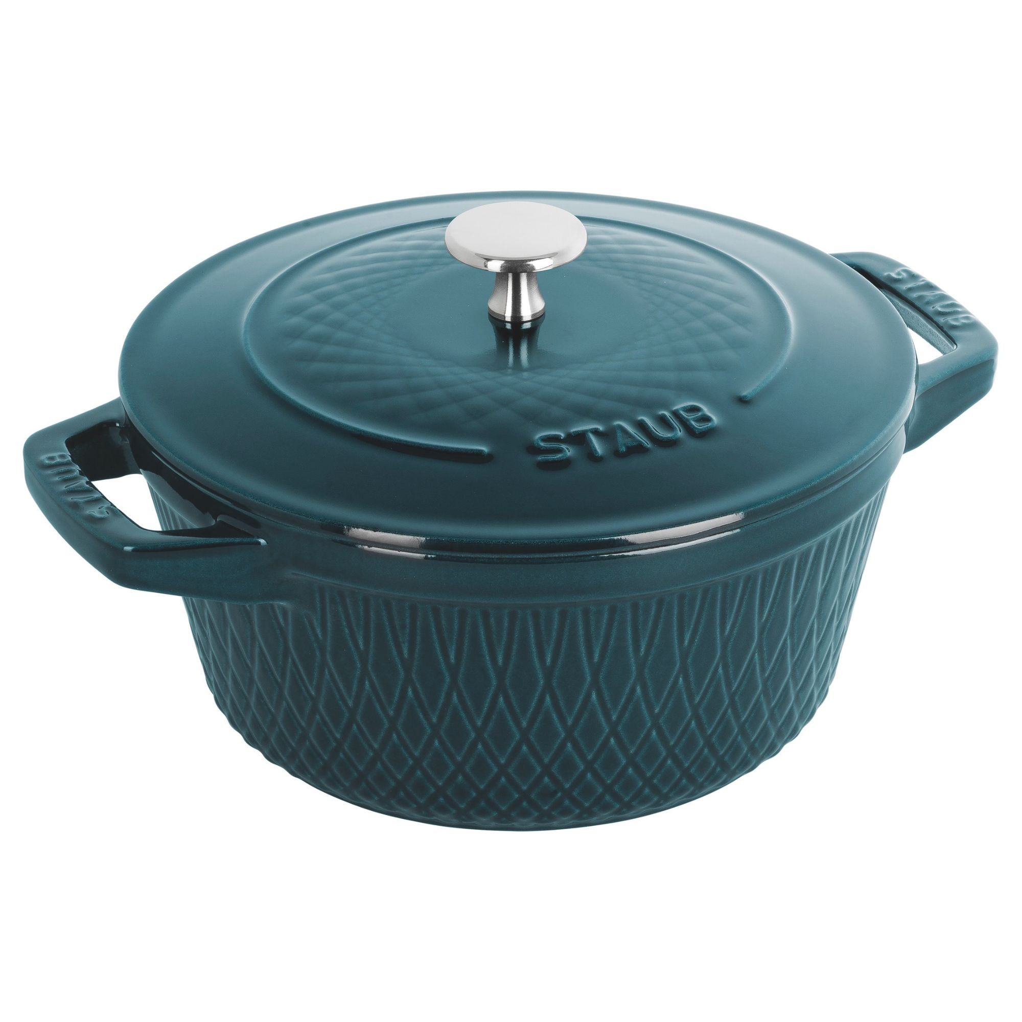 Cocotte twister 24 cm, Rond(e), La Mer, Fonte Staub - Mathon