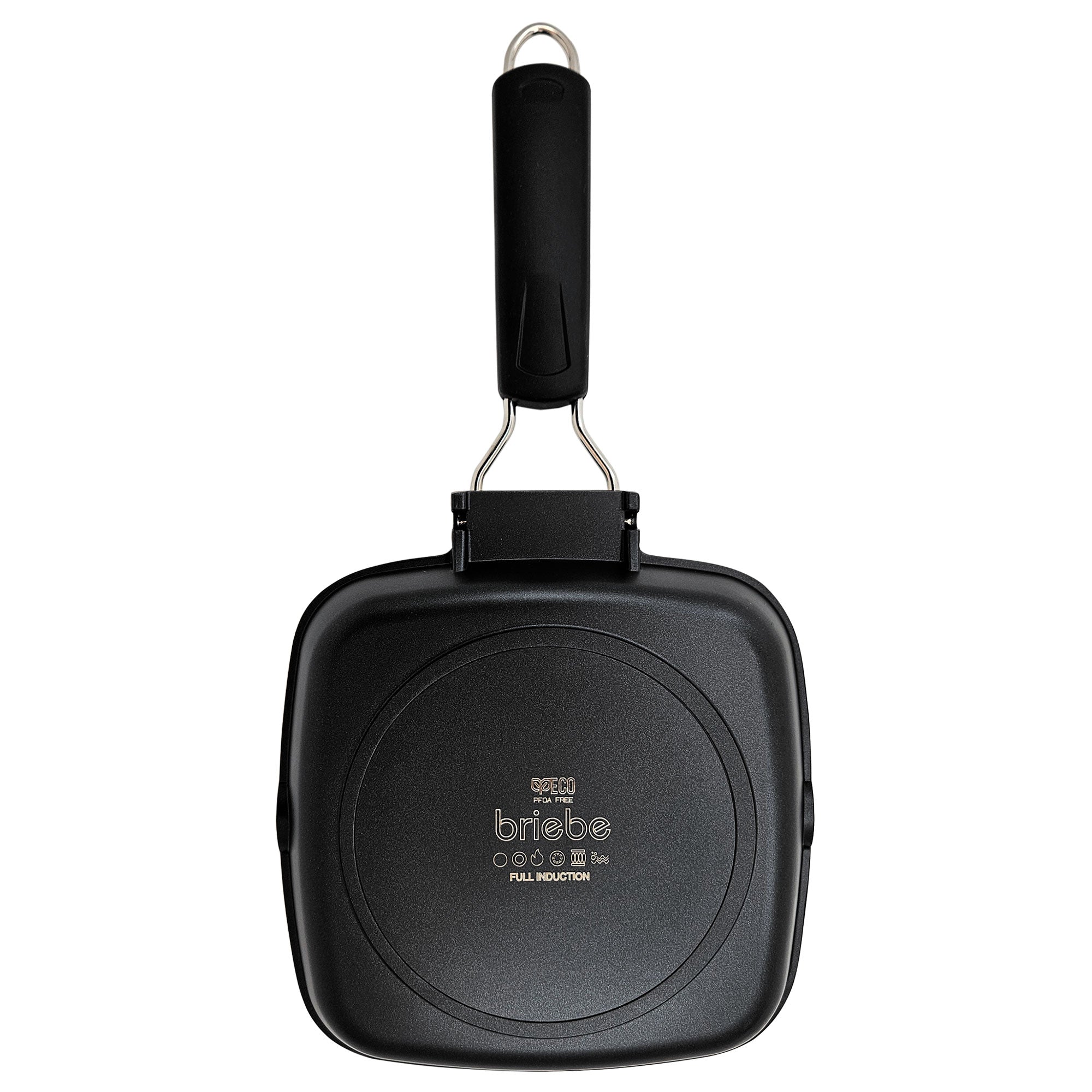 Poêle à Griller Induction Antiadhésif Titane 28x28cm Fonte d